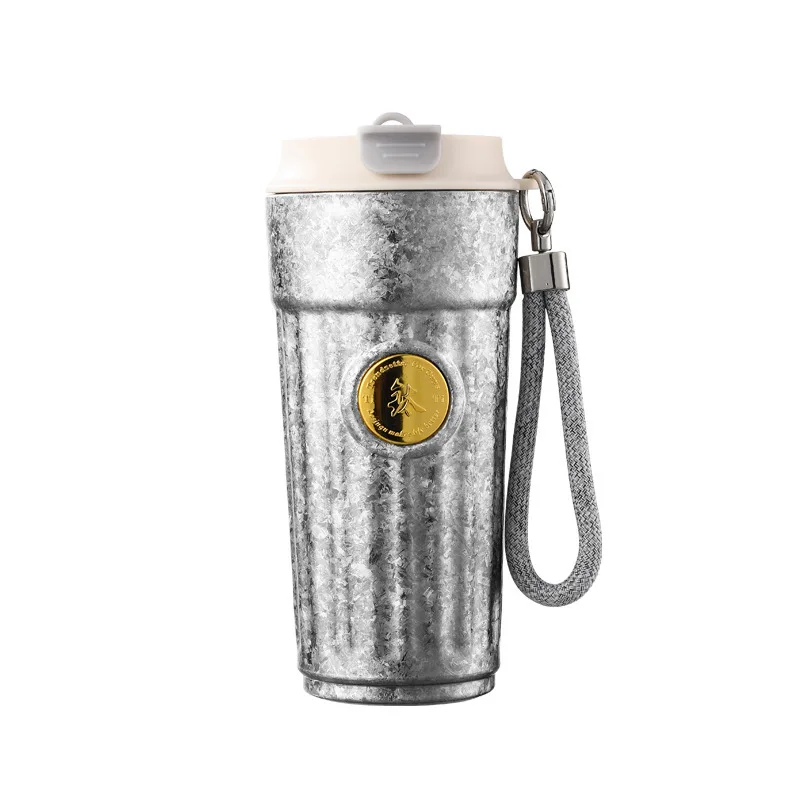 

New, inside and outside, pure titanium, coffee cup, women, high value, thermal insulation, car, straw.
