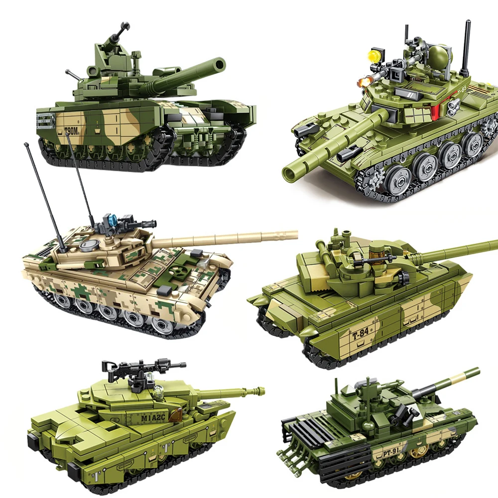 Military Series Tank Building Blocks Modern T84/VT-4/T90 Main Battle Tank Model MOC Brick Toys For Boys