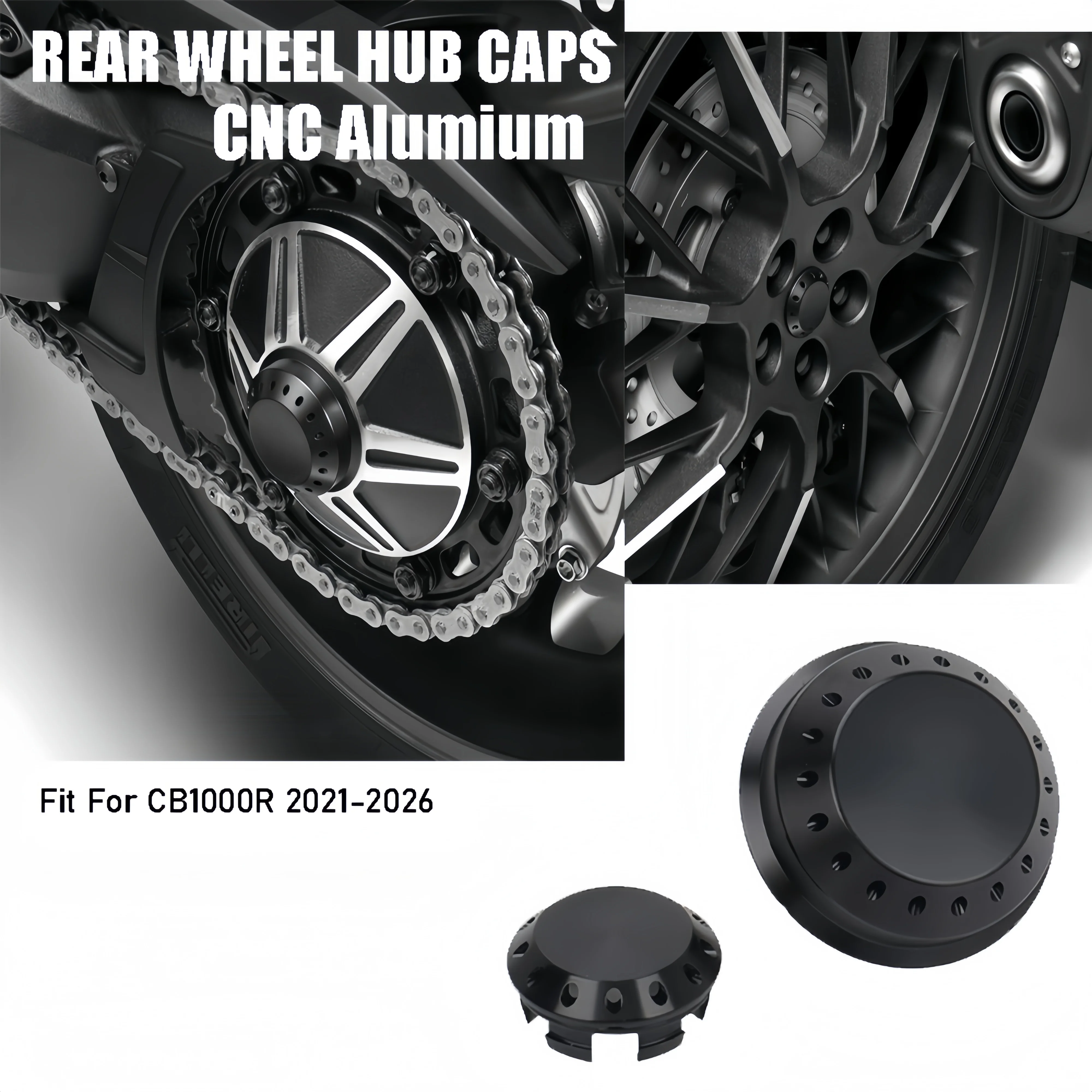 cnc-アルミアクセサリー後輪ハブキャップカバー装飾ナットキャップキットホンダ-cb1000r-2021-2026