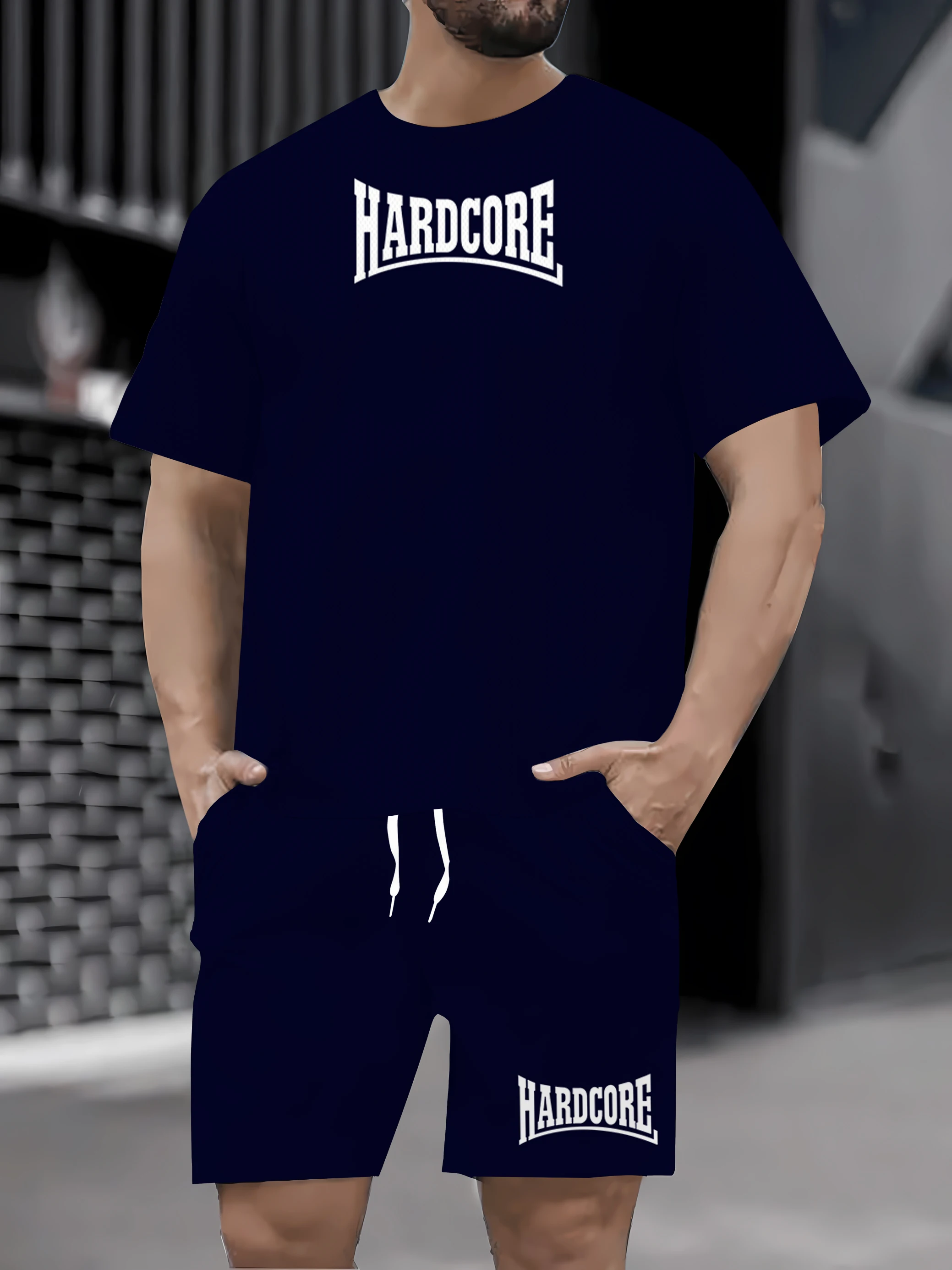 

2025 Summer 2D Printed Casual Short sleeved T-shirt and Shorts Set for Adults, Basketball Clothes, Jogging Clothes, Two Piece Se