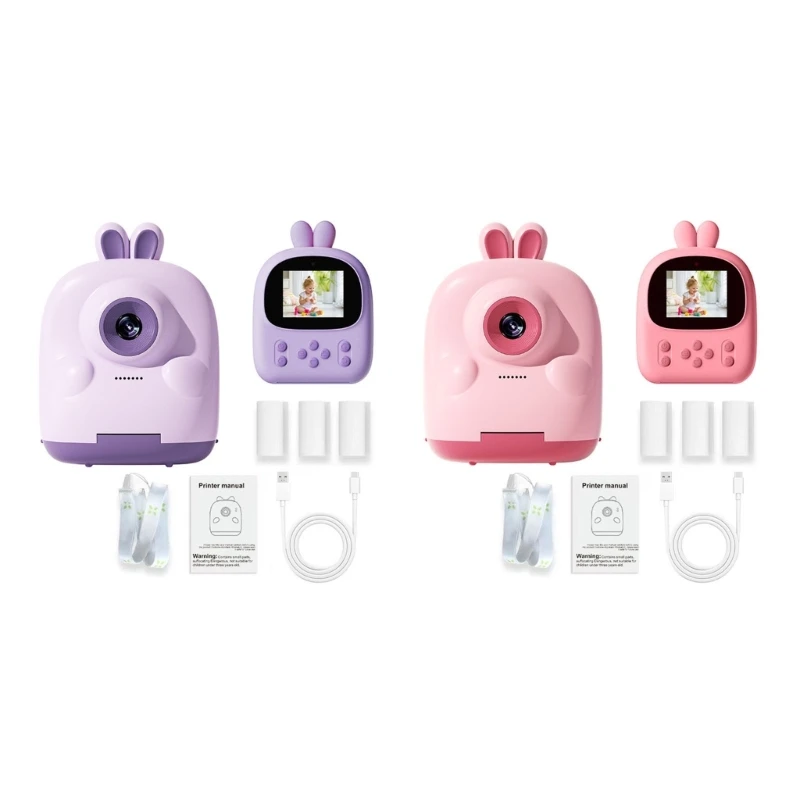 كاميرا طابعة صور محمولة للأطفال مع ورق طباعة آمن وتسجيل فيديو 15UB