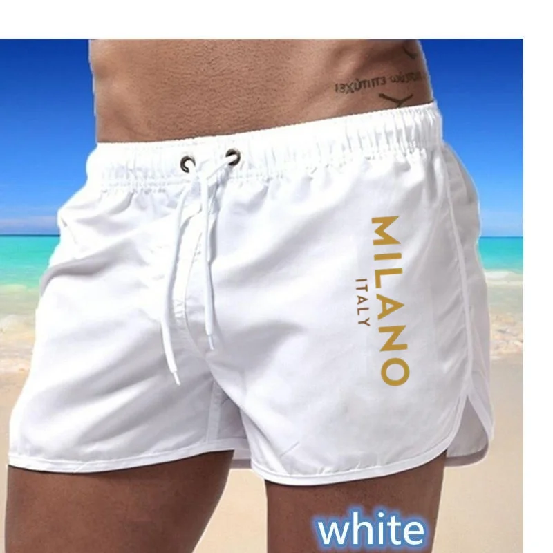 

Мужские быстросохнущие пляжные шорты 2026: летние, для плавания, спортзала, серфинга, вентилируемые, на шнурке, повседневные, модные, на каждый день