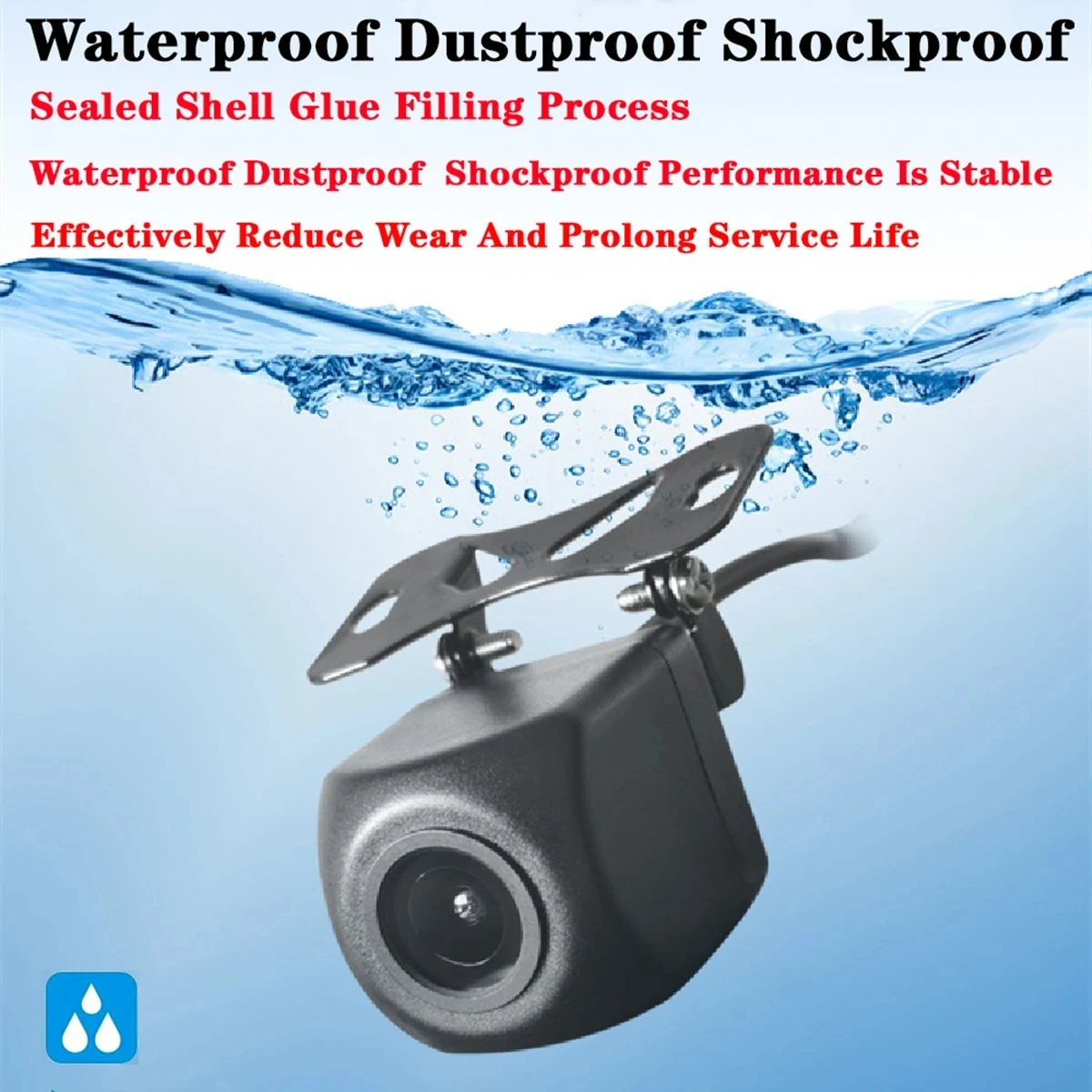 Car Camera Wireless WIFI HD Starlight Night Vision 720P IP68 Waterproof  Rear View 170° Wide Angle Color Reversing Image