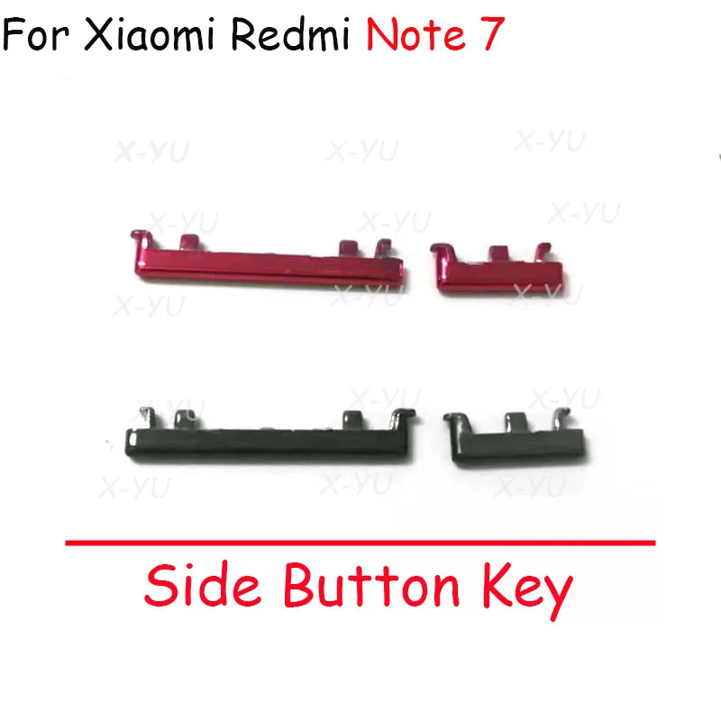 10PCS For Xiaomi Redmi Note 7 / Note 7 Pro Power Button ON OFF Volume Up Down Side Button Key Replacement Parts