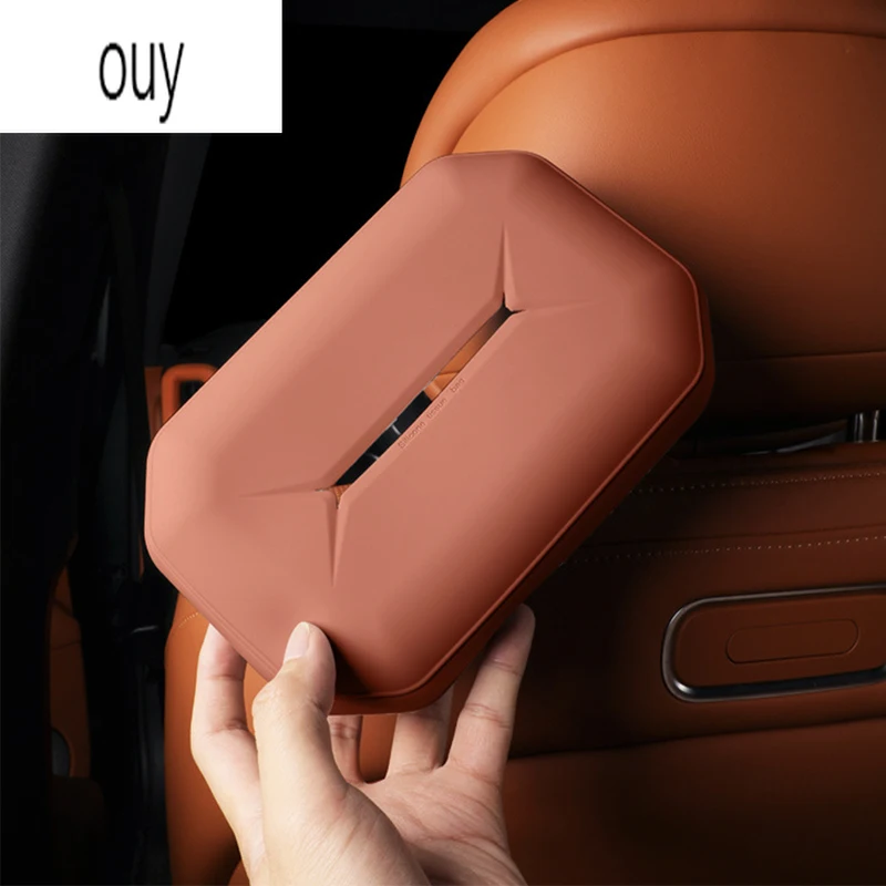 

Автомобильные аксессуары для интерьера для Aito M9 2024, силиконовая автомобильная коробка для салфеток, подвесная сумка для салфеток, аксессуары