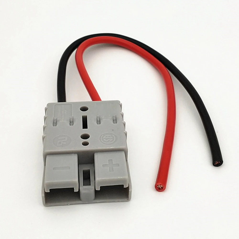 Electric Forklift Charging Plug With Cable Battery Charging Socket 50A Gray Charging Port 6 Square Charging Cable