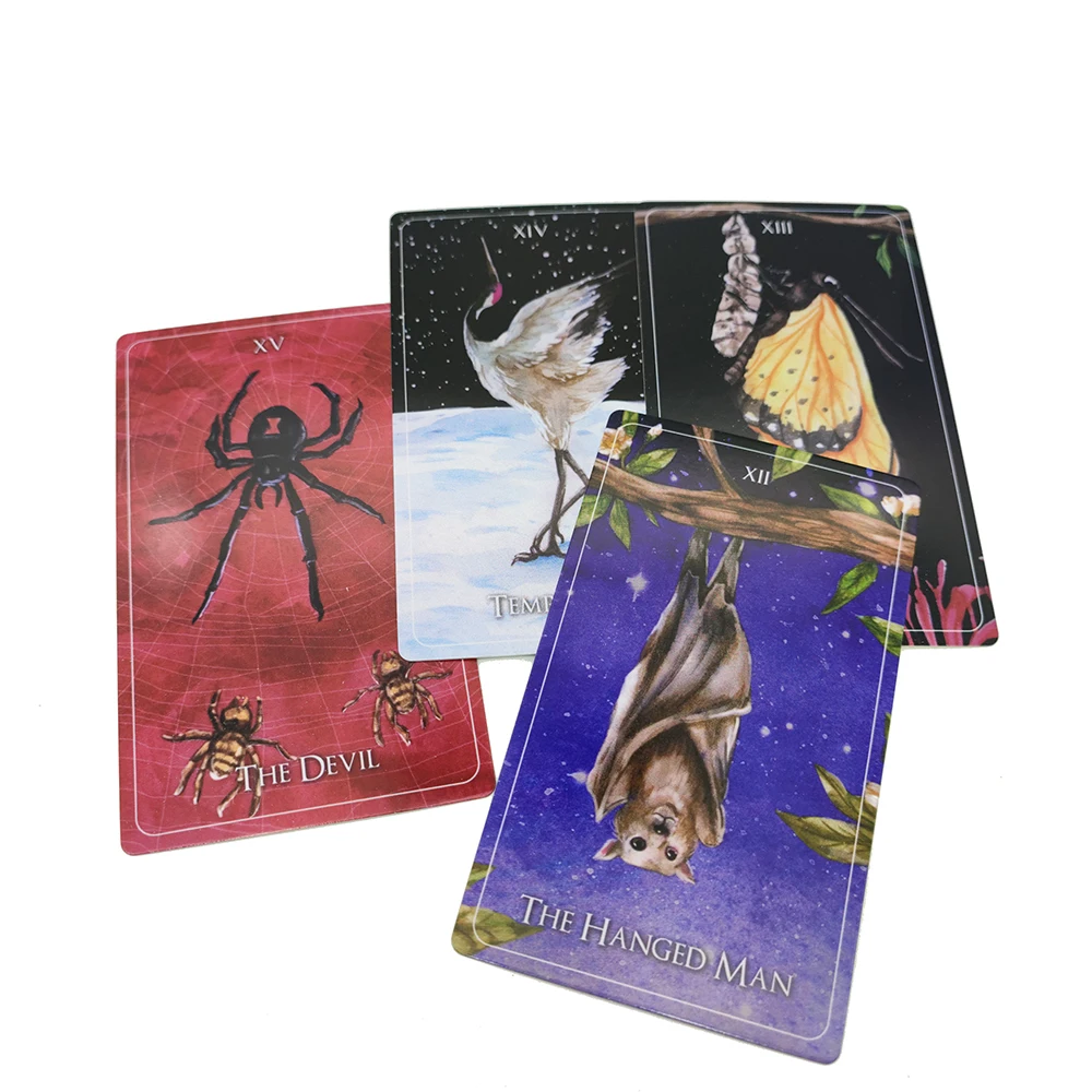 12CM×7CM Wild Child Divination Tarot with Guide Book 78 Tarot Deck Telling Game for Beginners and Experts