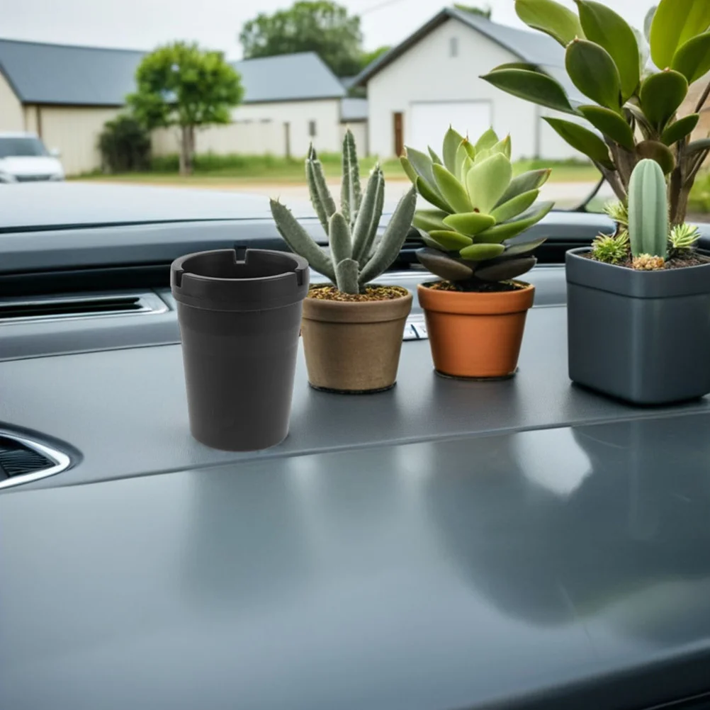 

4pcs Car Cigarette Ashtray Compact Portable Auto Ashtray For Vehicle Travel Plastic Ash Container For Cars Trucks Outdoor Use