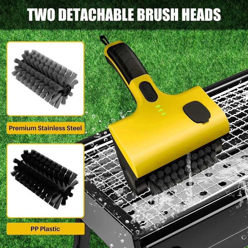 Electric Barbecue Grill Cleaning Brush Household Kitchen Tile Cordless Cleaning Brush 2 Levels Of Strength Adjustment Bbq Brush
