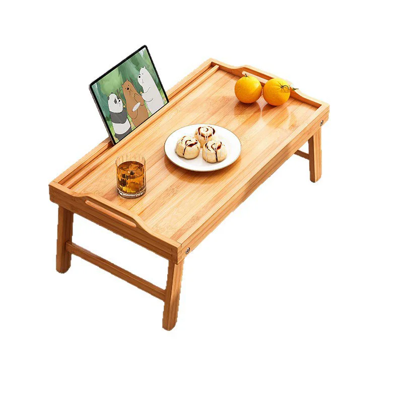 Folding Laptop Bed Table Bedroom Breakfast Tray Desk Multifunctional Reading Rack Floor Computer Desk Board