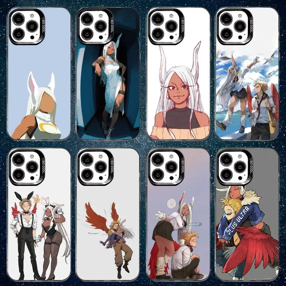 

My Hero M-Mirko Anime Phone Case For iPhone17,16,15,14,13,12,11 Plus,Pro Max White Matte Shockproof Cover