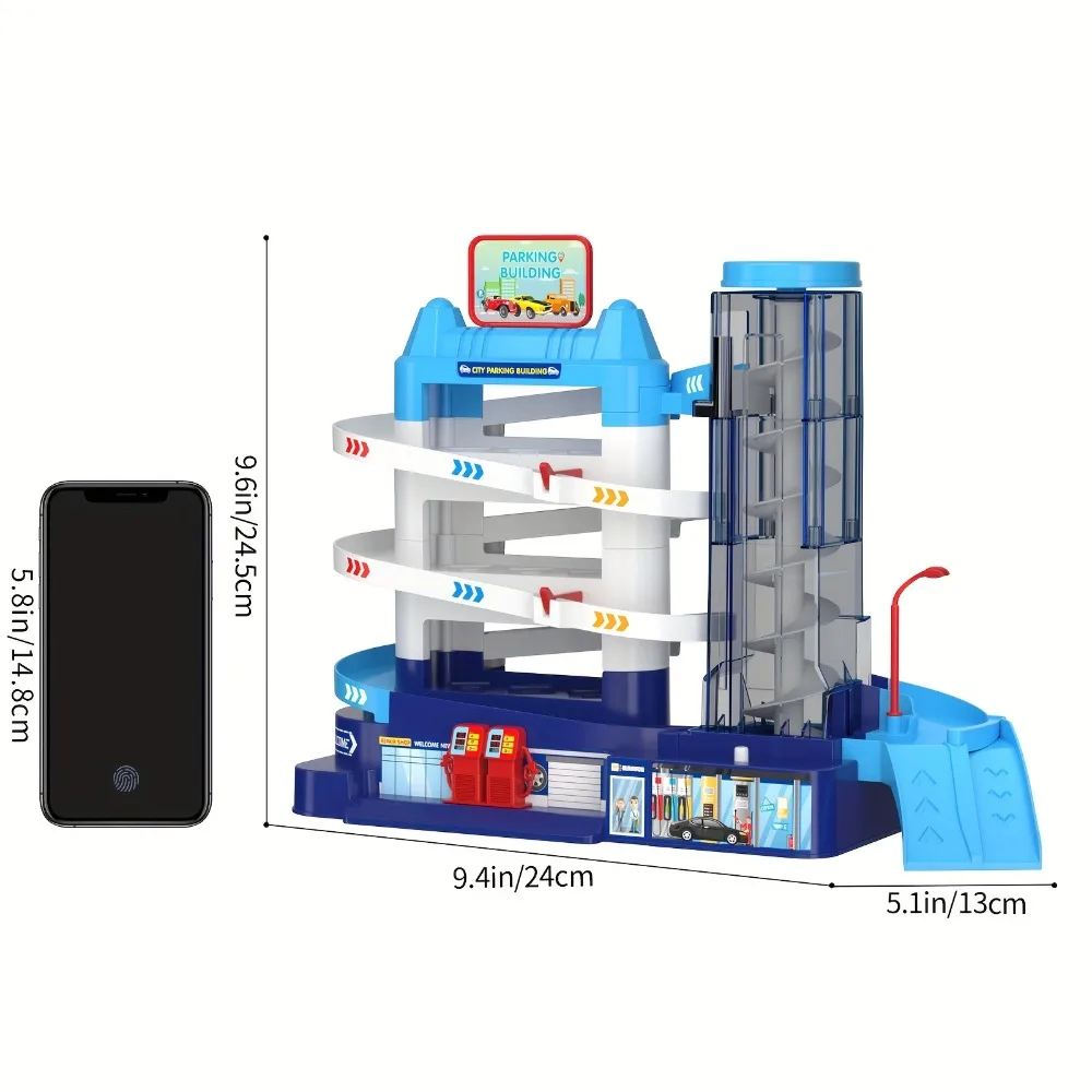 Coche de ferrocarril eléctrico para niños, estacionamiento de construcción, coche de carreras de aventura, juguetes para niños, coches de ferrocarril interactivos mecánicos cerebrales
