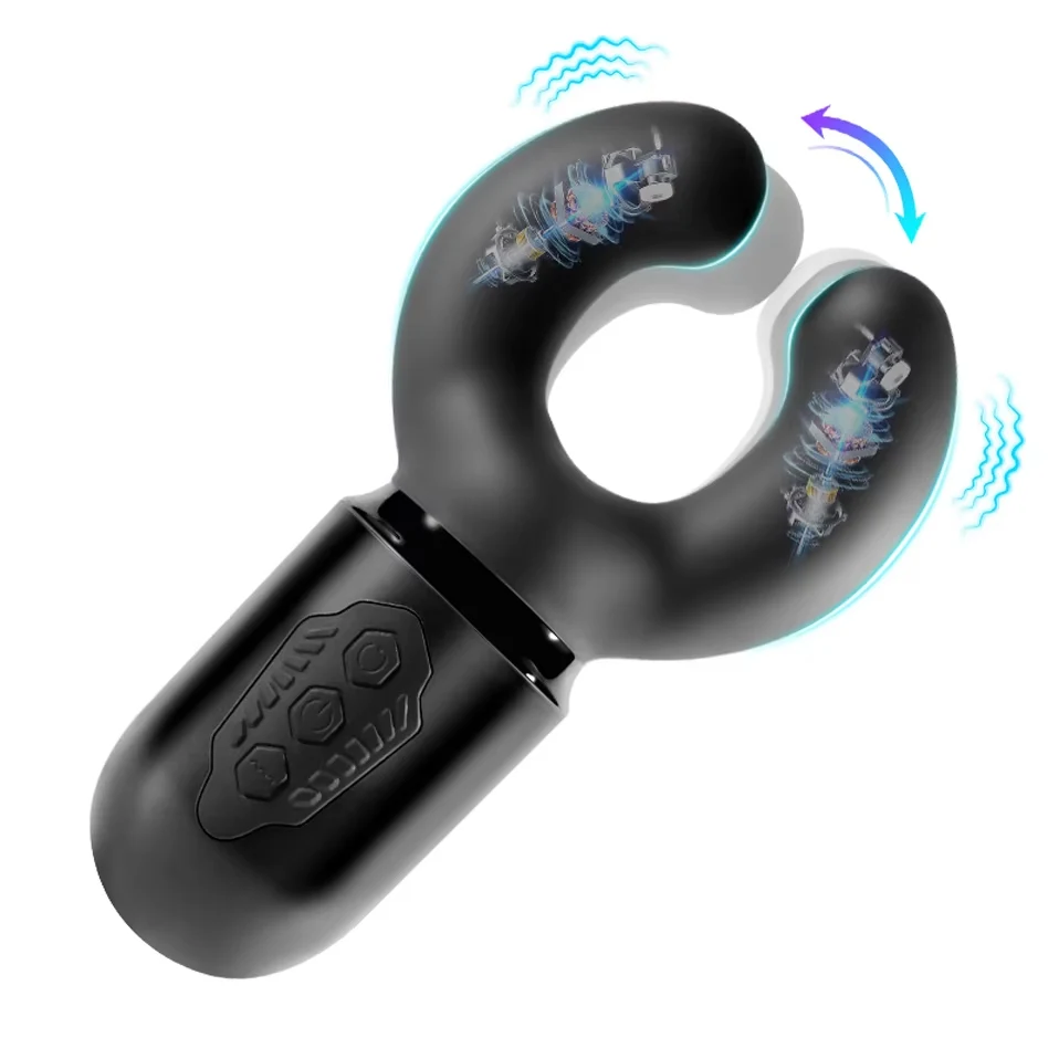 10Mode Clamp Vibrator with Squeezing Action DualFunction Pincer Massager for Couples Magnetic Charging Unisex Pleasure Toy