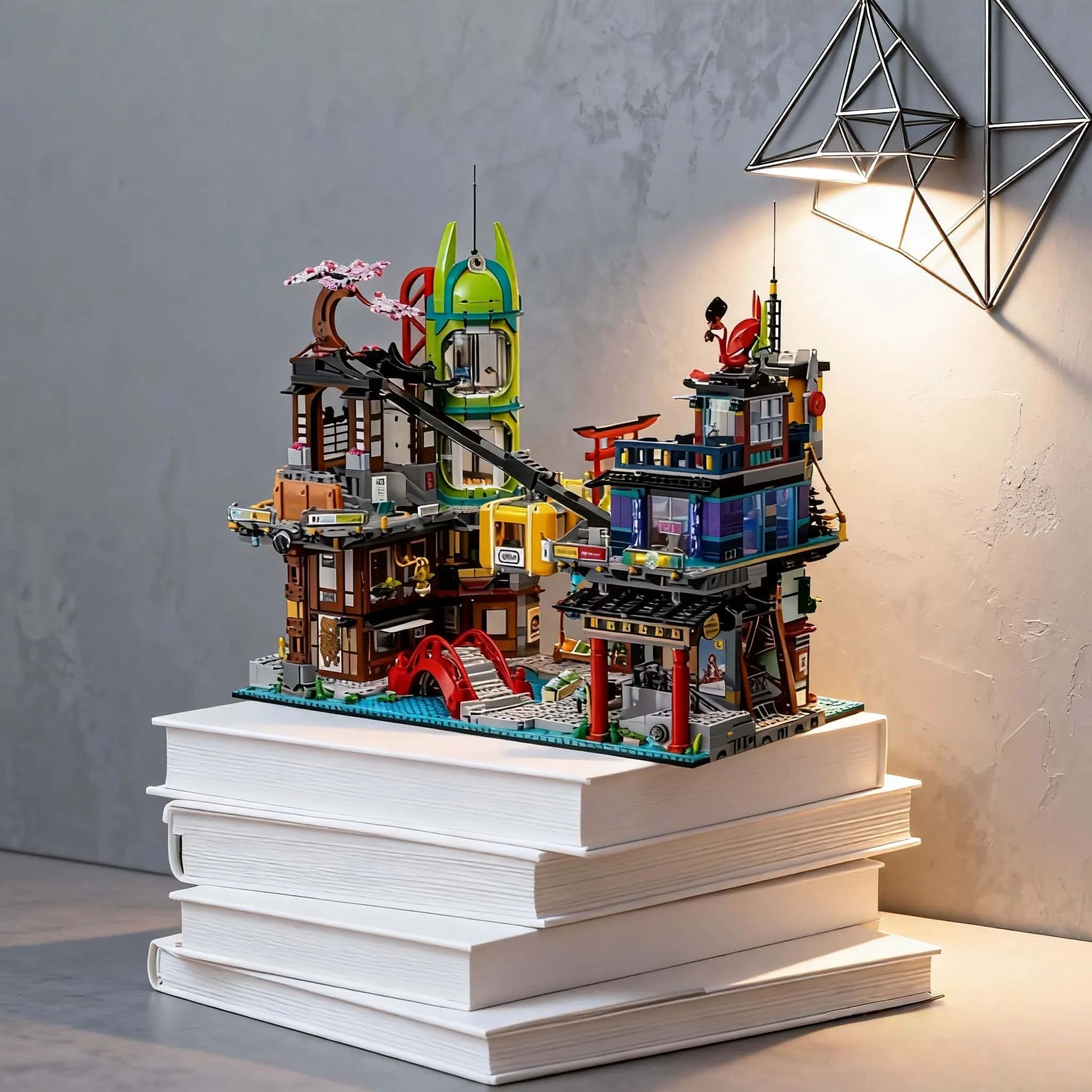 

2026 new home improvement color funny cute difficult assembly market building block assembly workshop model adult holiday gift​