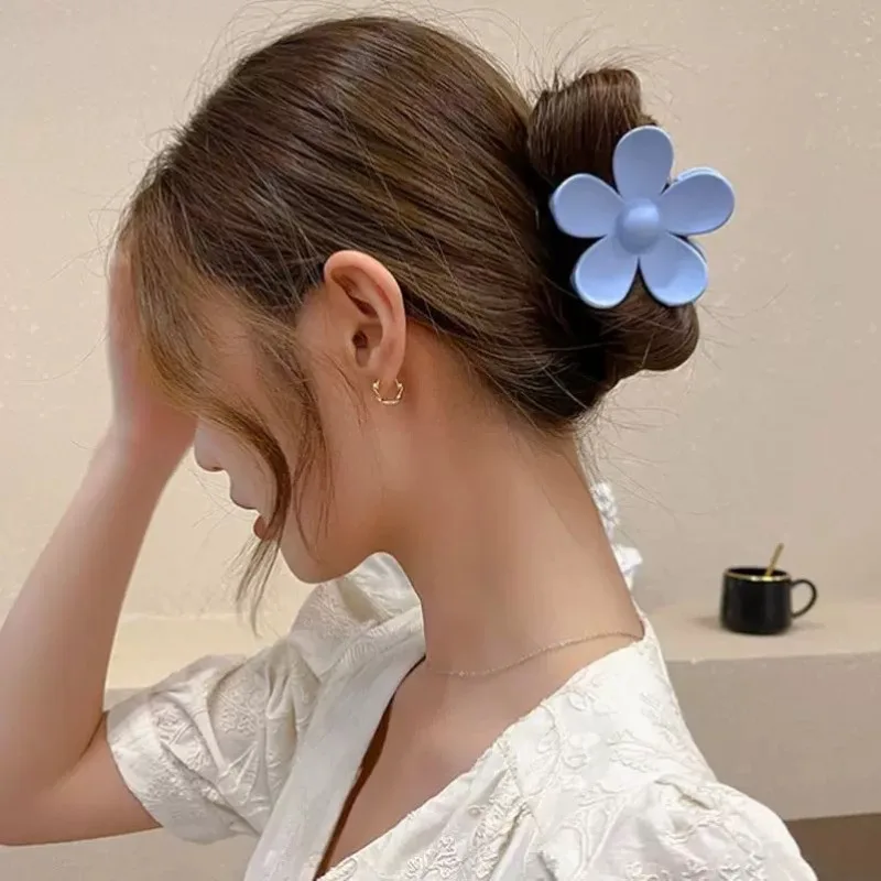 New Flower Hair Clips for Women Colorful Hair Claw Ponytail Clips Hairs Holder Fashion Barrette Girls Headwear Hair Accessories