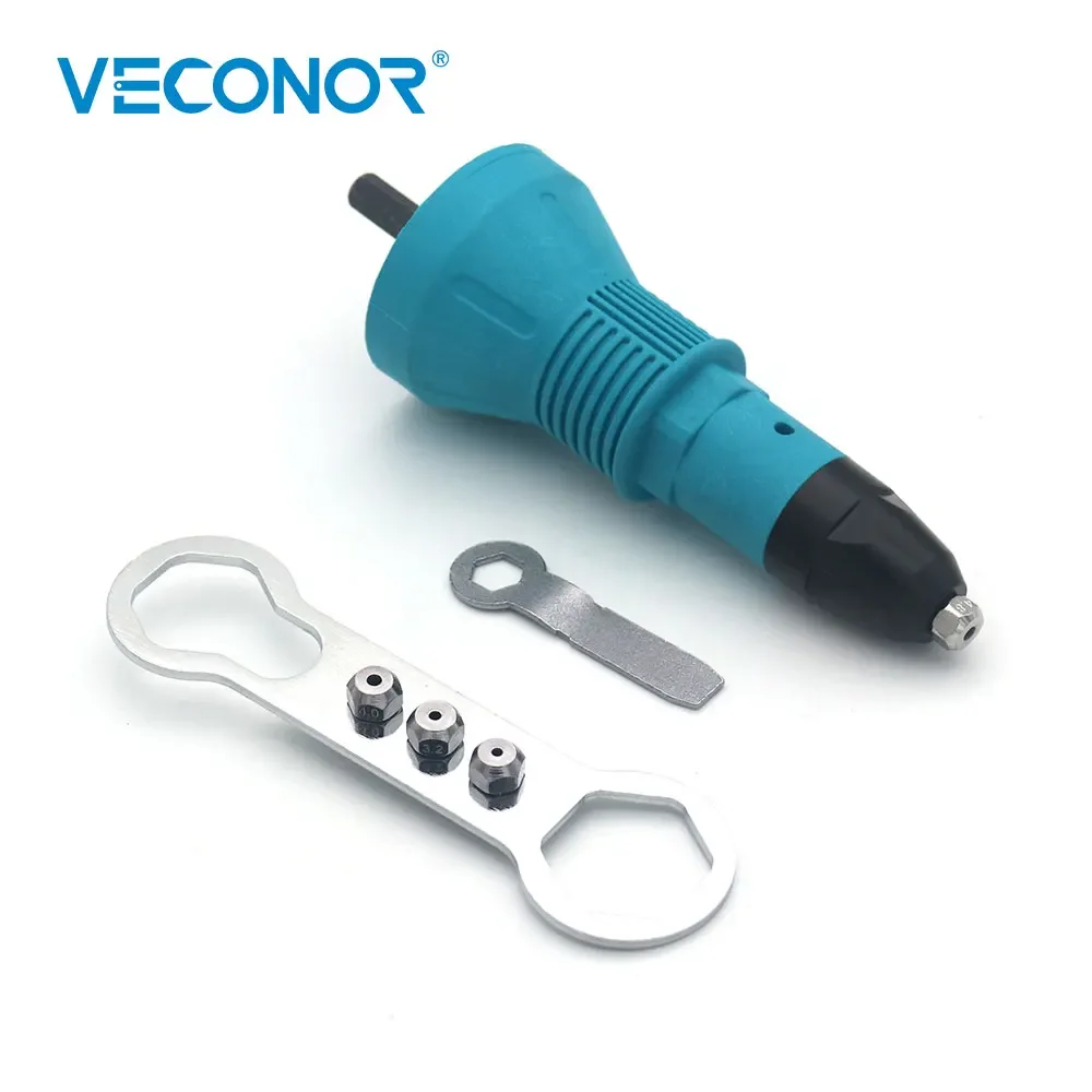 Imagem -04 - Elétrica Cordless Riveting Drill Adapter Nut Gun Rebitando Tool Inserir Ferramenta Nut 24 Milímetros48 Milímetros