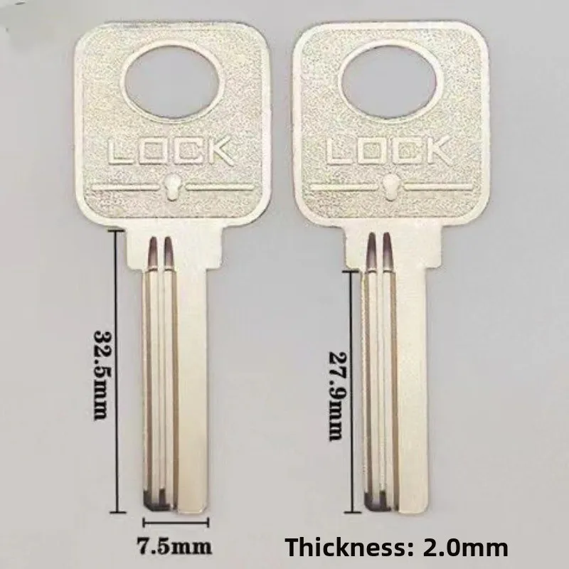 30PC  Pure Copper Square Handle Key Embryo, Single Row Computer Punched Key Embryo