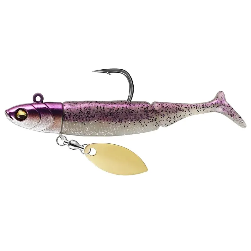 TAIYU Jig Head Zachte Vissen Lokt 21g T-staart Siliconen Lokken Wobblers Metalen Spinner Lepel Aas Voor Snoek forel Bass Visgerei