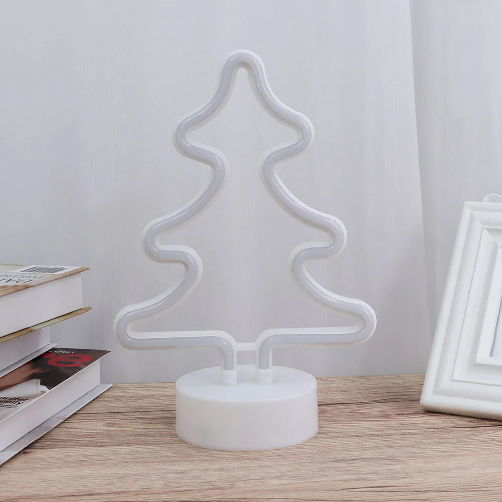 

2 Pcs Christmas Tree Table Lights Kid Neon Lamp Flexible Party Decorative Lamps LED Child