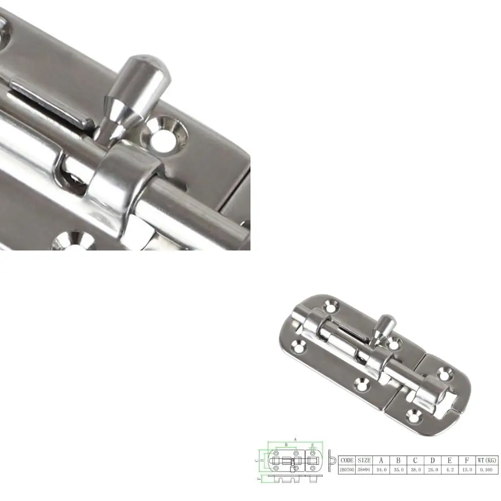 

Stainless Door Window Lock Slide BarrelBolt Marine Boat Door Lock