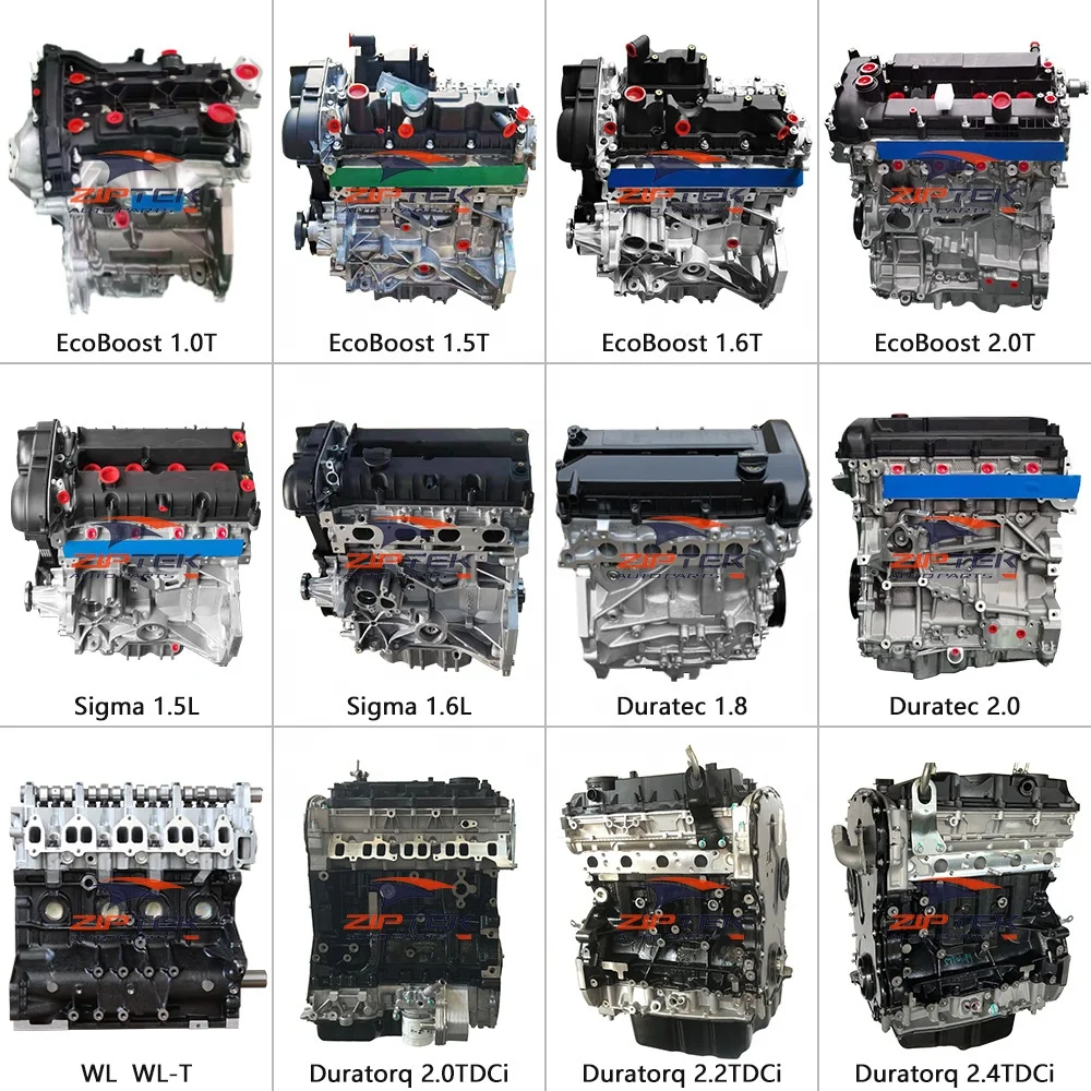 China New 1.6 1.5 Ecoboost 1.0 Duratec 2.0 2.2 2.5 Diesel WL Car Engine Assembly for Ford Ranger Transit Mondeo Focus