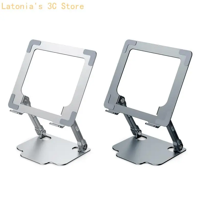 Adjustable Aluminum Laptop Stand Ergonomic Multi-Angle Desk Laptop Holder with Heat-Vent for 10-17.3