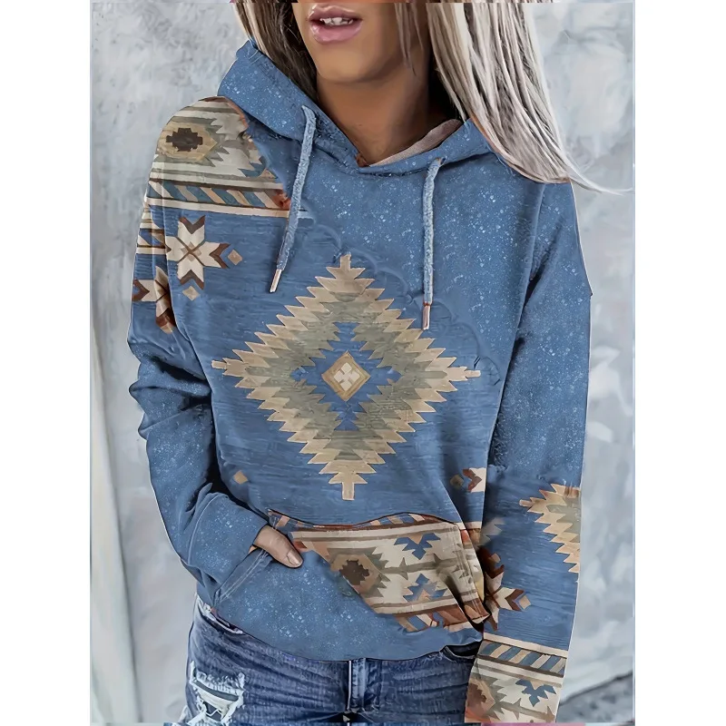 

Женская толстовка с принтом: повседневная уличная одежда с цветочным узором, весенняя мода, комфортный мягкий материал