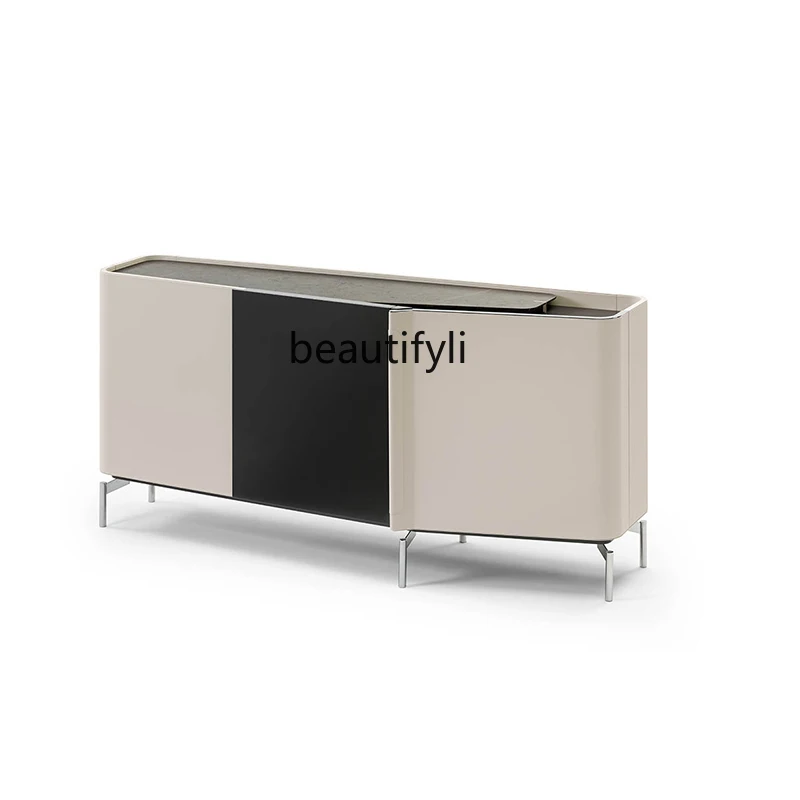 

Modern Minimalist Sideboard Dining Room Wall Villa Entrance Cabinet Hong Kong Style Italian Light Luxury Locker