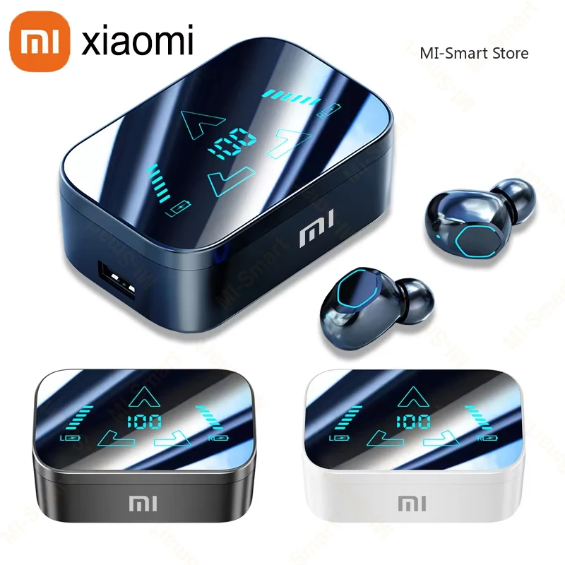 Xiaomi New Original M48 Wireless Bluetooth Headset Noise Cancelling LED Earbud with Mic Wireless Headphones Bluetooth Earphones