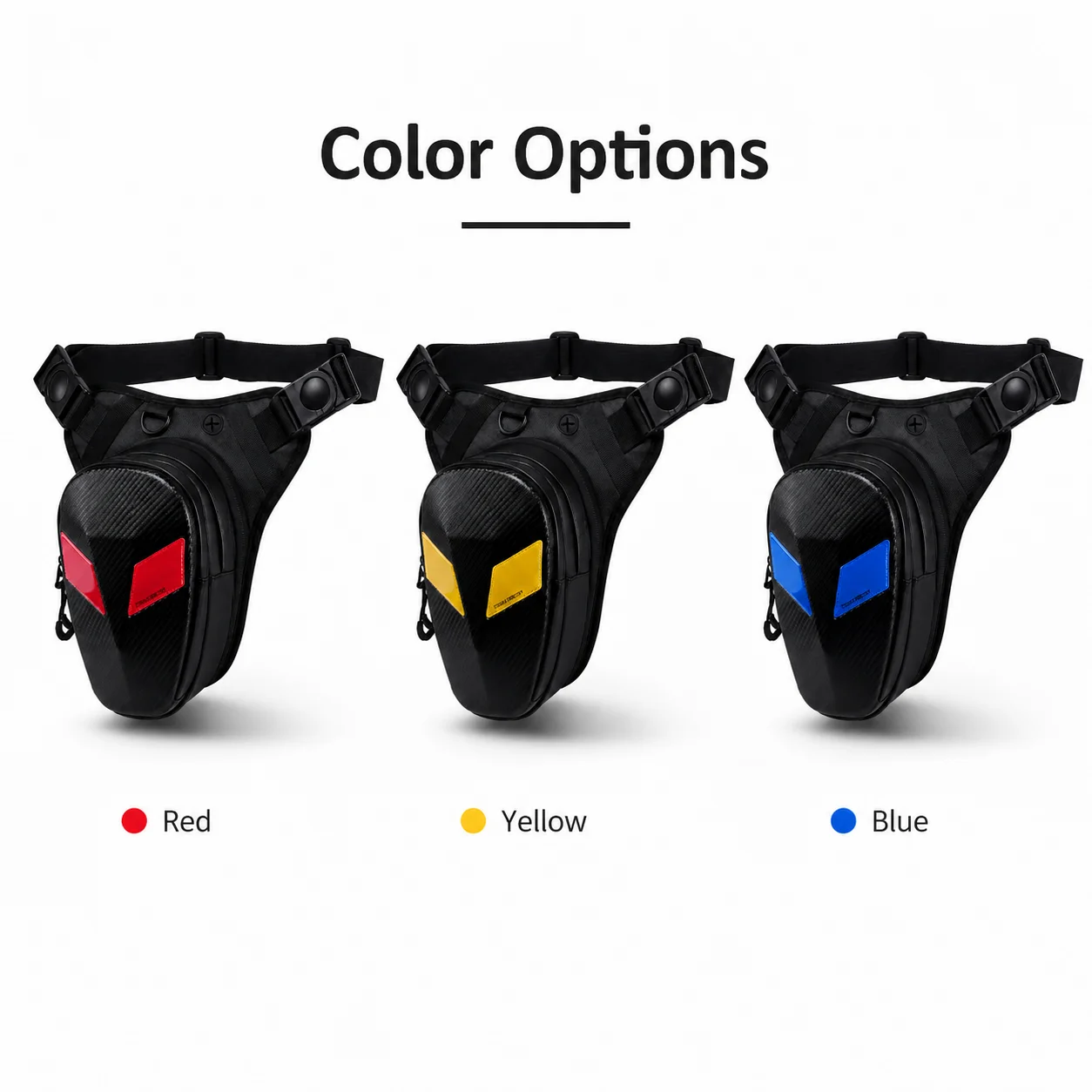 ALBERS Motorcycle Thigh Bag Men Women Reflective Expandable Leg Waist Pouch Water Resistant Multi Pocket Quick Release Pack
