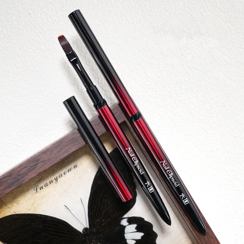 

1/13PCS Black Red Gradient Handle Nail Drawing Brushes For Manicure Lines Painting Gradient UV GEL Extension Builder Drawing Pen