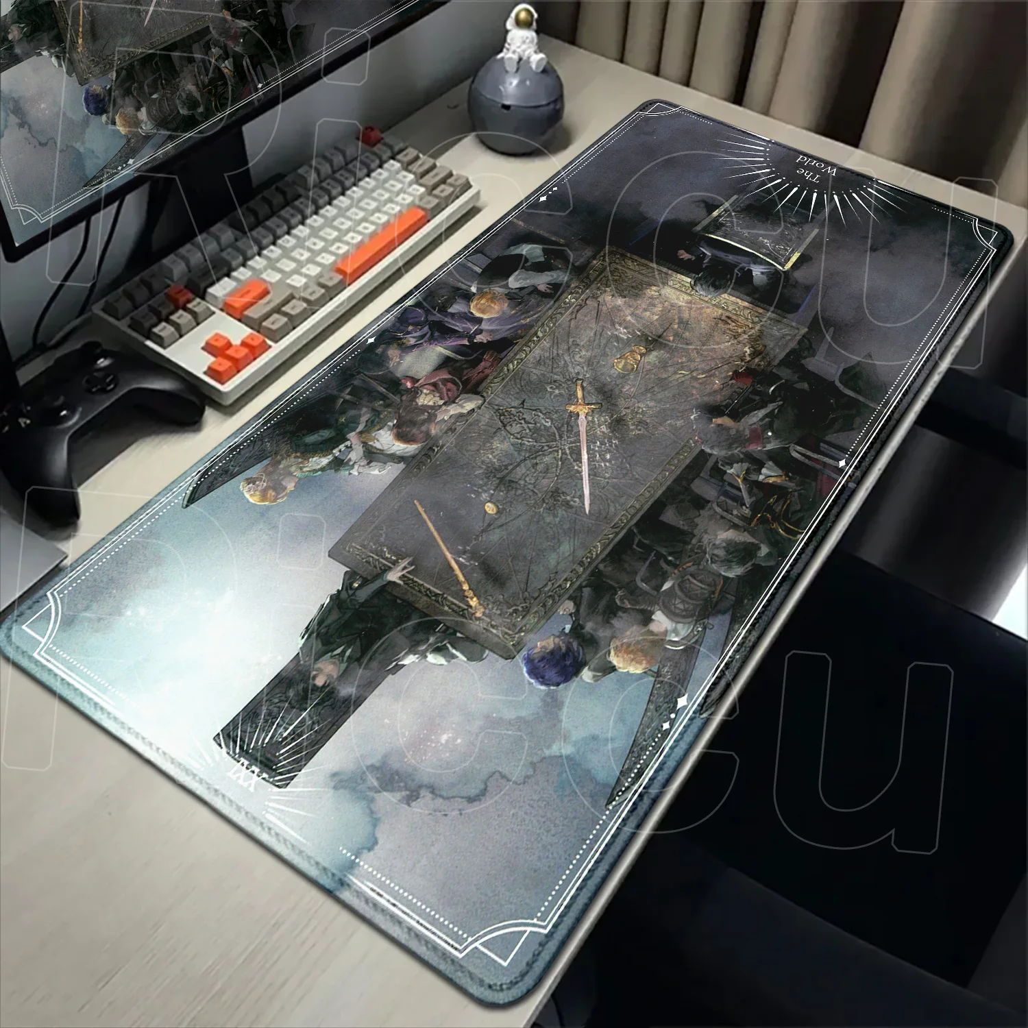 Podkładka pod mysz 400x900mm, duża, motyw Króla Tajemnic, akcesoria dla graczy, mata na stół, podkładka pod PC, dywanik, anime, powiększona podkładka na biurko — zdjęcie produktu 3