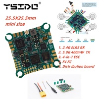YSIDO AT32F435 mini 5in1 AIO 32Bit ESC ExpressLRS ELRS 2.4G&5.8G 400mW VTX 25.5*25.5 for FPV Tinywhoop Toothpick Drones