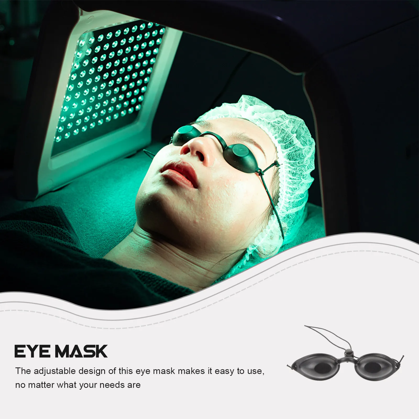 

Adjustable Protection Tanning Eye Mask Soft PVC Skin Care Eye Shade Ergonomic Design Indoor Tanning Goggles Blackout
