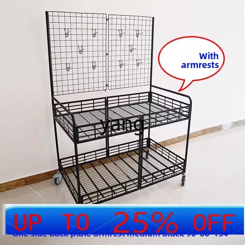 

lmm Heavy-Duty Foldable Mobile Cart for Stalls, Suitable for Desserts and Sushi, with Shelves