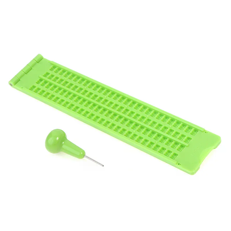 

Plastic Braille Writing Slate School Portable Practical With Stylus Practice