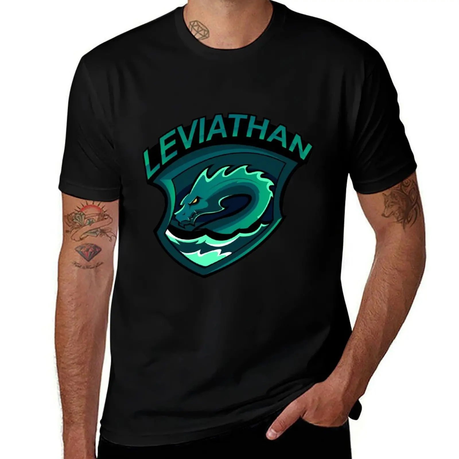 DEEP LEVIATHAN T-Shirt Simple Casual Short Sleeve Cotton T-Shirt