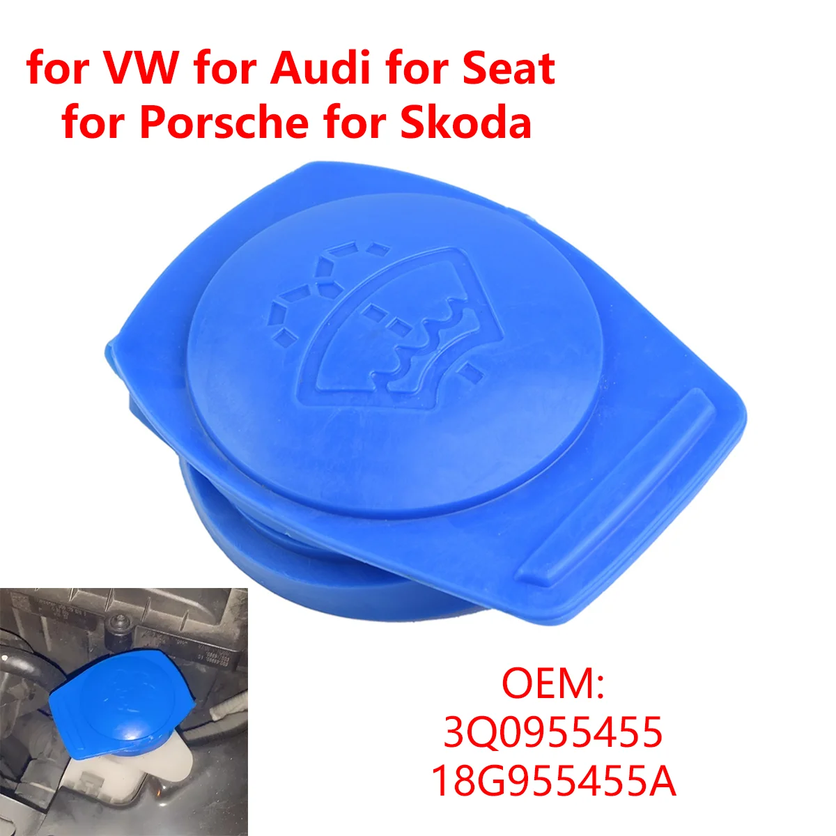 Tampa do tanque do reservatório de fluido da arruela do limpador de para-brisa do carro 3q0955455 para porsche cayenne para vw para audi para assento para skoda octavia