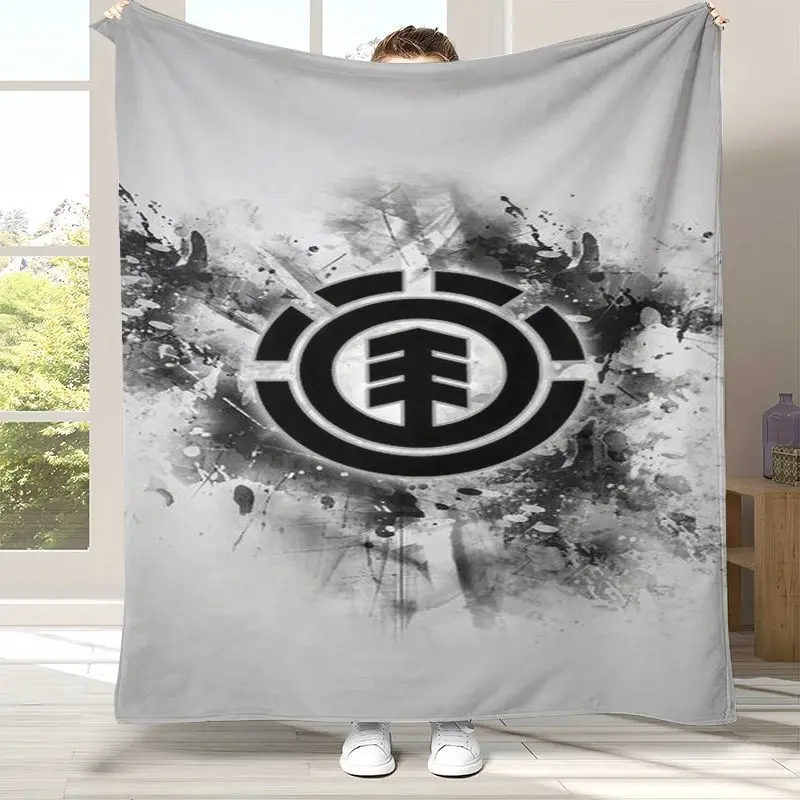 Boardsport Logo E-Element Skateboards Soft Flannel Throw Blanket,Cozy Blanket for Bed,Sofa,Living Room,Picnic,Camping,Home Decor