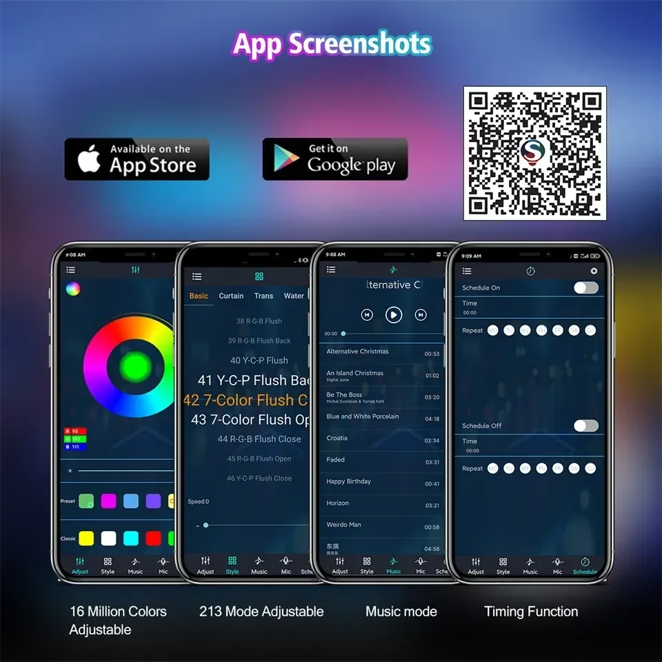 WS2812B WS2811 Controller Bluetooth LED 2.4G e telecomando a 24 tasti per strisce luminose LED RGB intelligenti indirizzabili DC5-24V