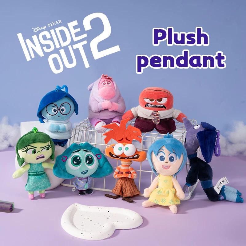 

Disney Inside Out Envy Anxiety Anger Disgust Sadness плюшевая игрушка аниме кукла брелок детские игрушки подарок на день рождения