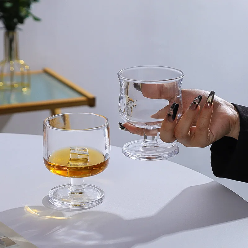 

Винтажная простая стеклянная чашка Lowball, американская чашка для кофе, латте, посуда для коктейлей Highball