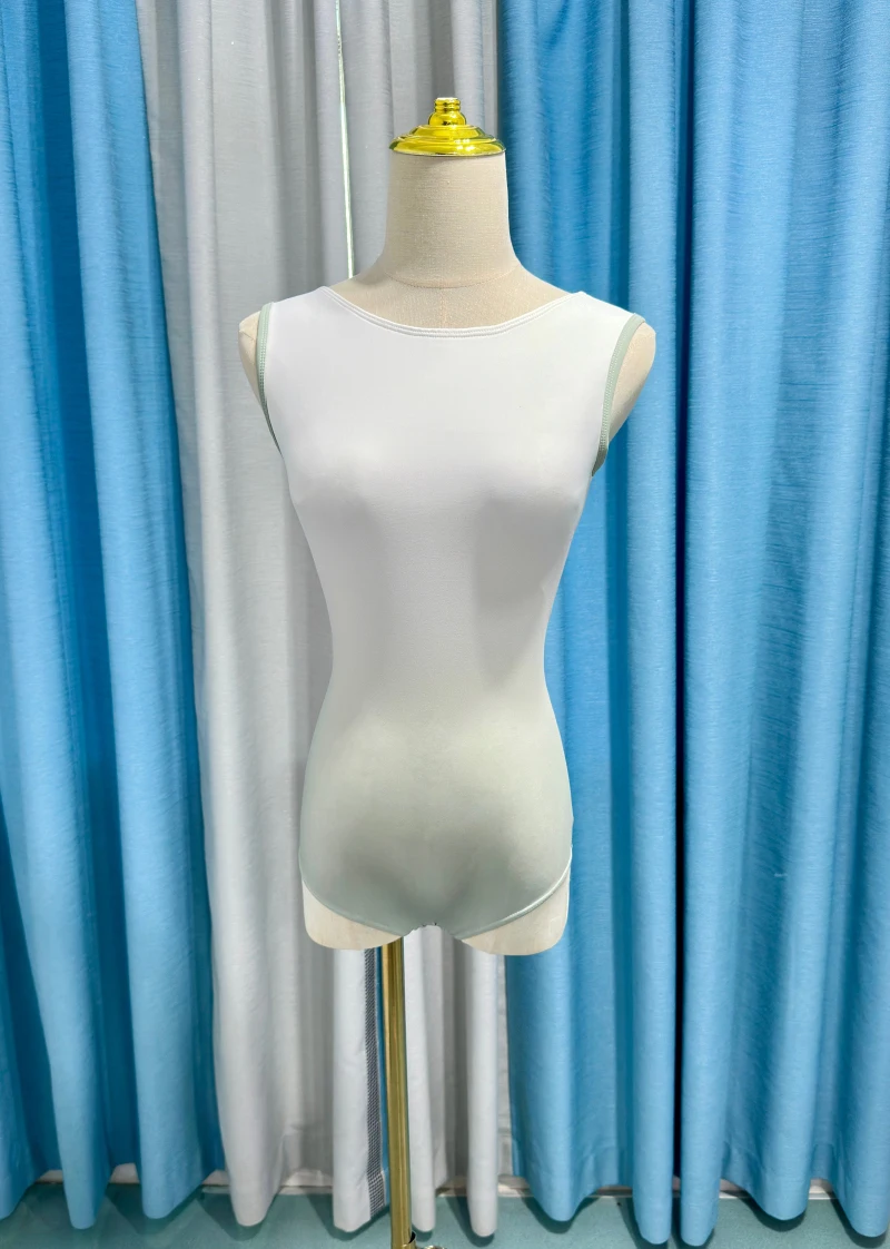 Gradient Color Ballet Dance Leotard Women Simple Sleeveless Gymnastics Dancing Costume Lady\'s Coverall Ballet Leotard