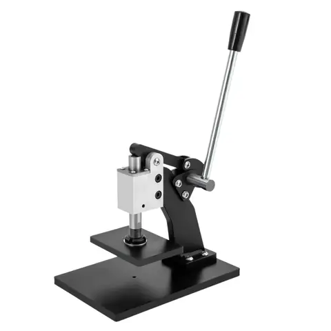 Manual Leather Cutting Machine Laser Knife Mold 800kg Pressure Die Press w/ Deep Throat Leather Peeling Machine