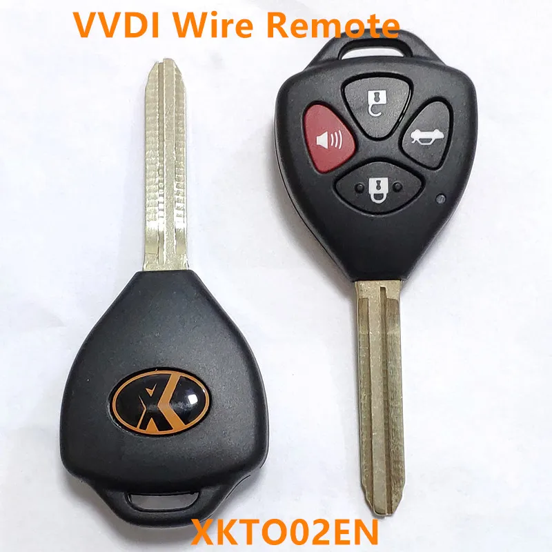 Xhorse-mando a distancia Universal para coche, llave con cable, herramienta VVDI para Toyota VVDI2 Xhorse VVDI, XKTO03EN XKTO04EN XKTO05EN