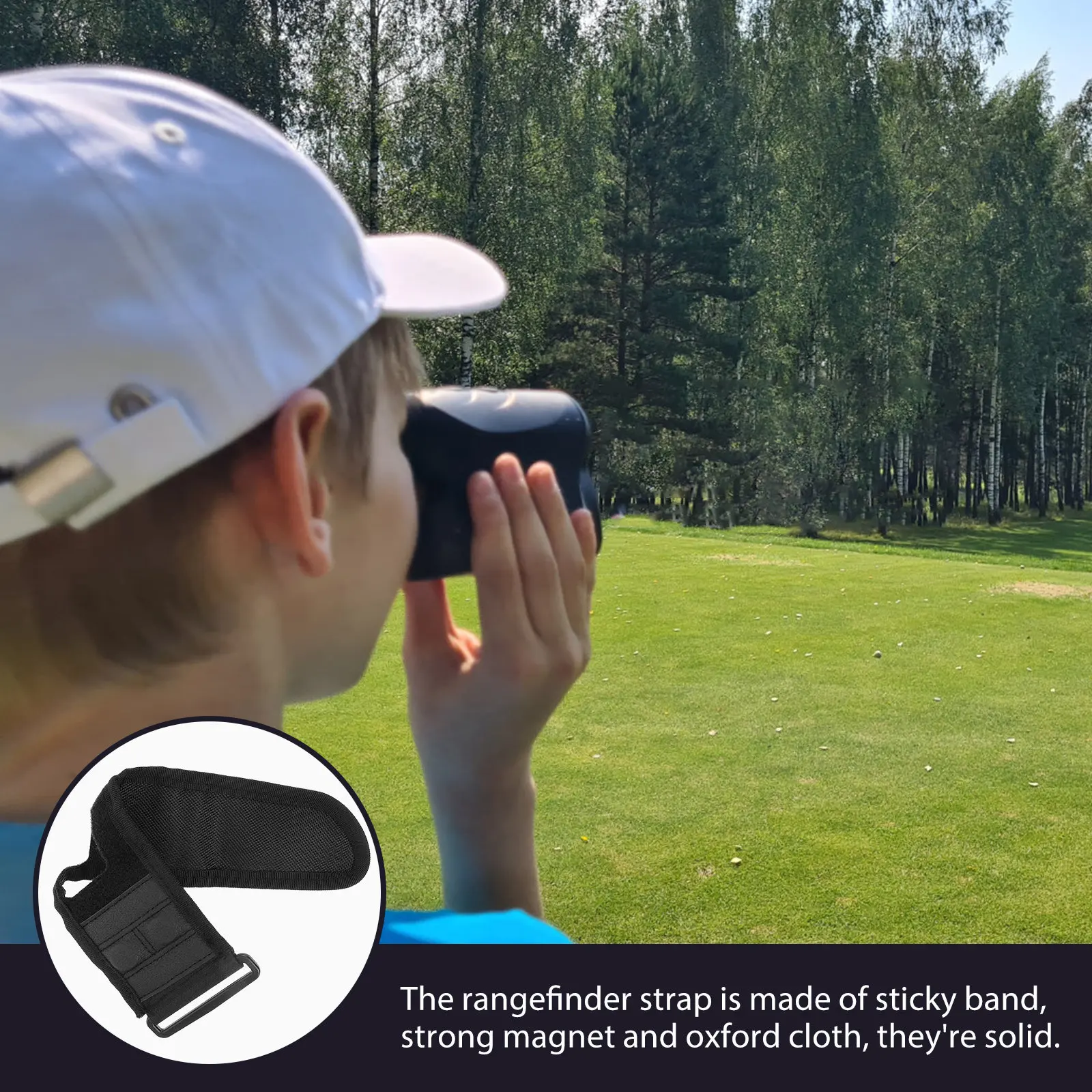 

Golf Magnetic Rangefinder Strap Durable Oxford Cloth Band Strong Magnet Rangefinder Holder for Vehicle Secure Fixing