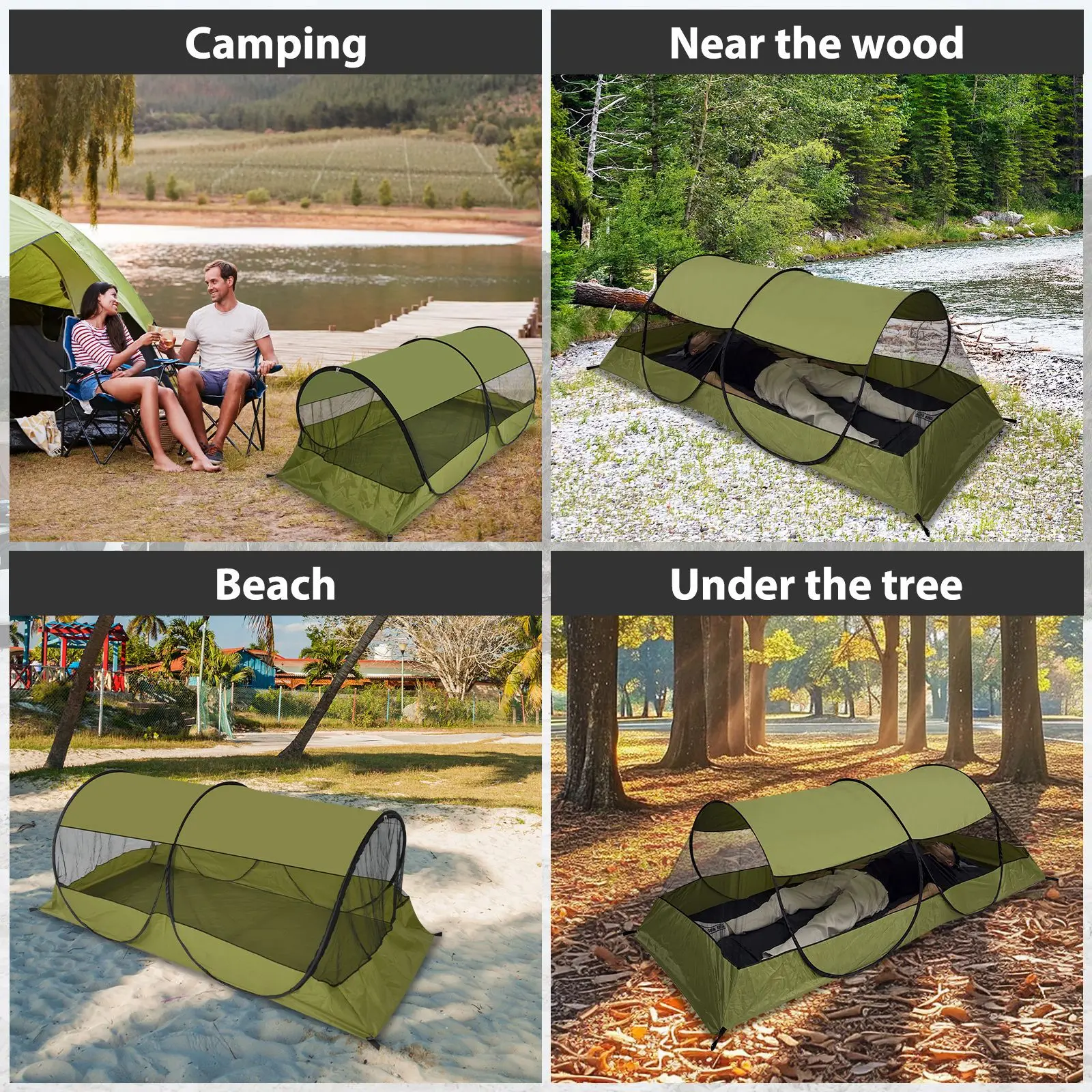 Foldable and Non Installation Mosquito Net Tent for Outdoor Portable Use