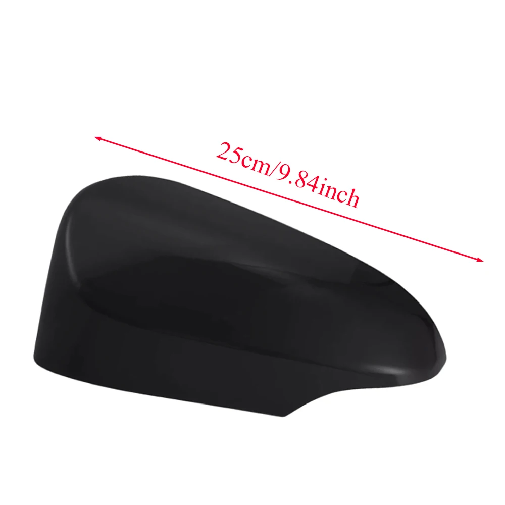 1pc Left/Right Side Mirror Cover Side Door Wing Mirror Cover Cap Black for Toyota Yaris 2012-2019