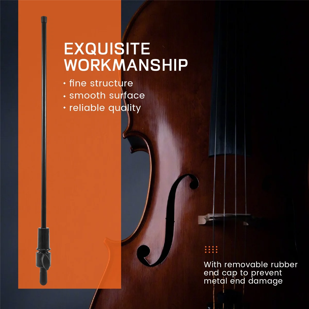 NN89R 1-pkg دبوس تشيلو من ألياف الكربون الأسود القوي 3/4 و4/4 أجزاء التشيلو