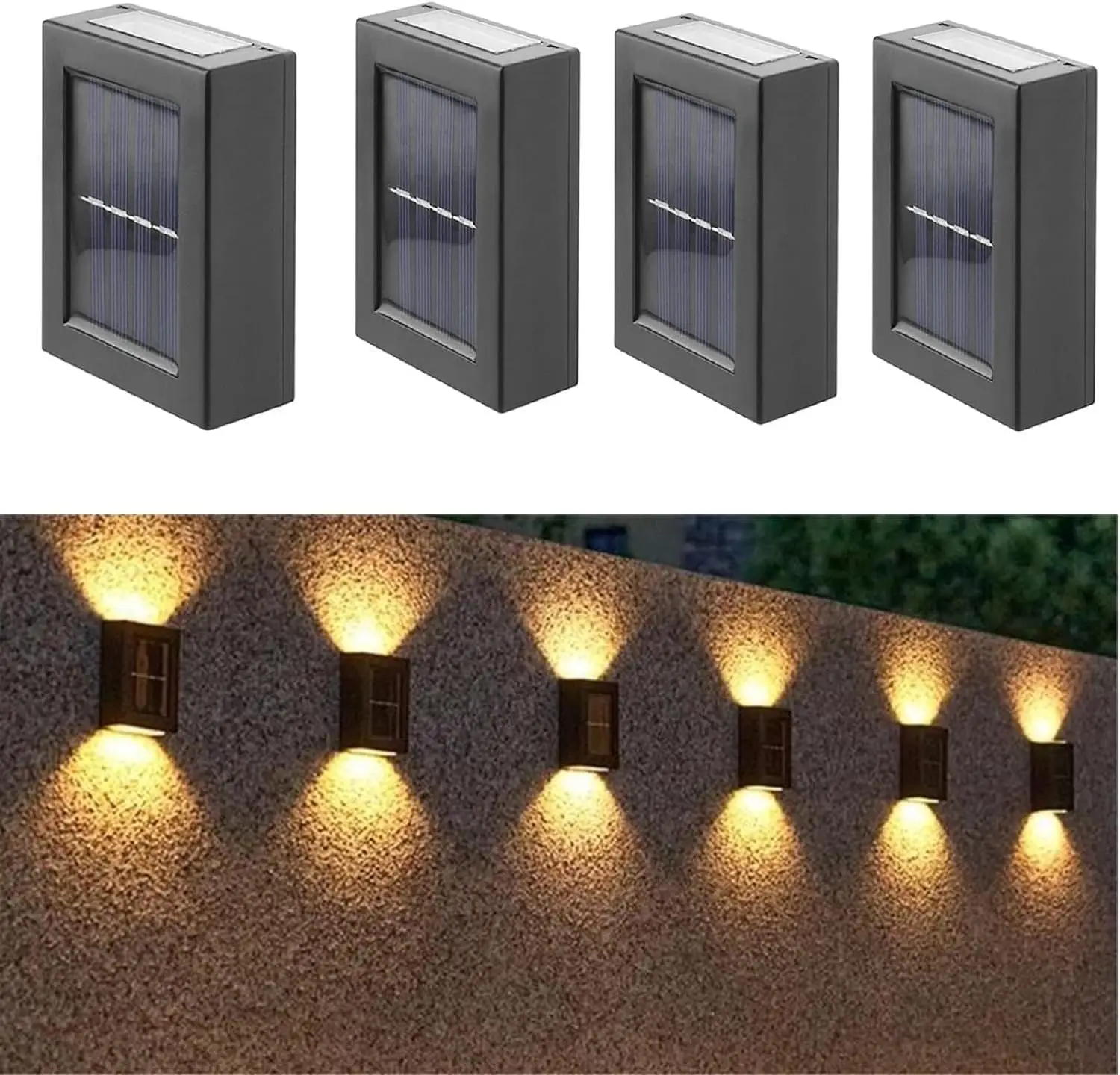 

Solar Wall Light Outdoor Decoration Garden Courtyard Waterproof Up and Down Light Luminous Spotlights Light